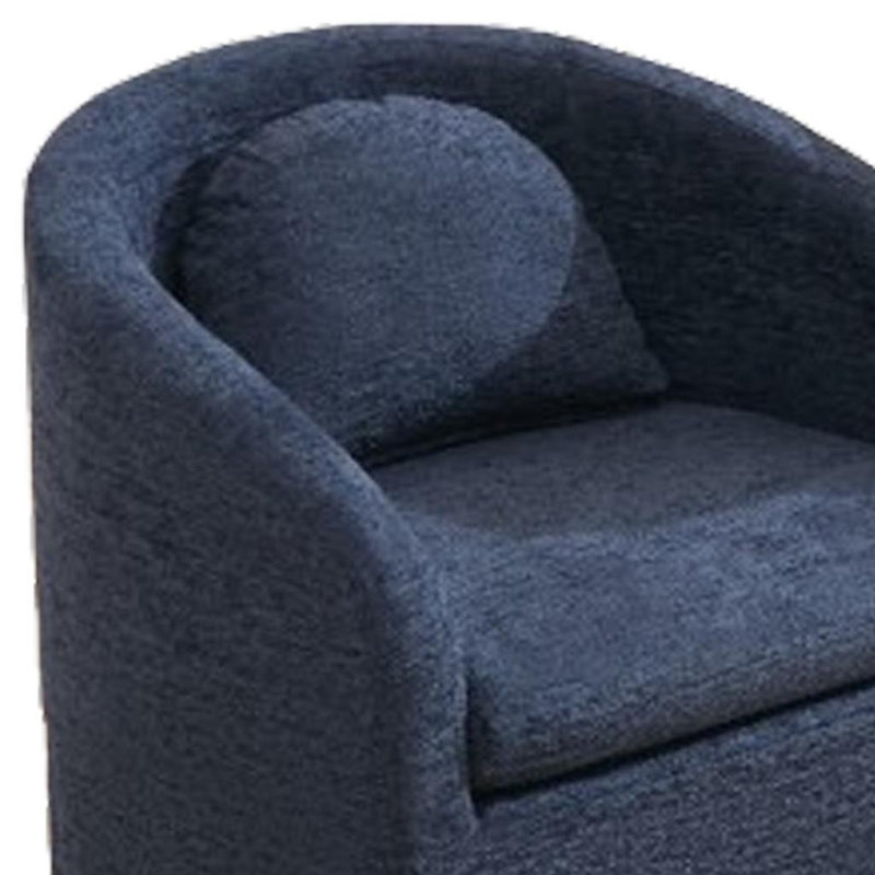 Chaise d'appoint en chenille bleue, Bleu
