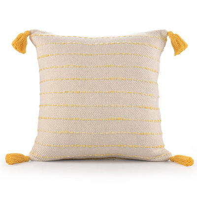 Hainsly Striped Cotton Throw Pillow