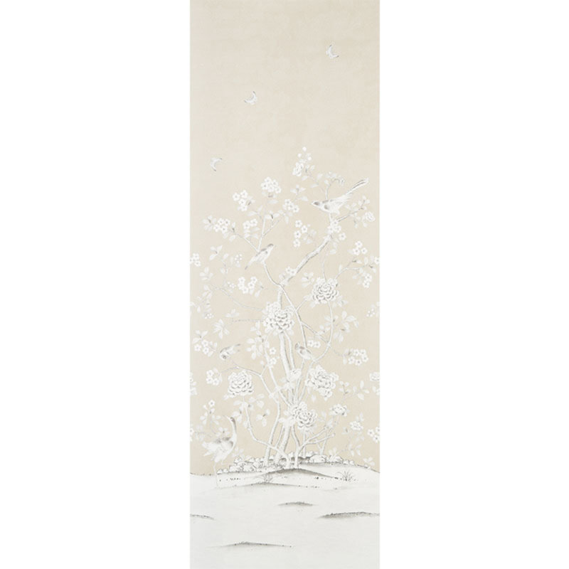 Schumacher x Mary McDonald Chinois Palais Vinyl Panel, Stone