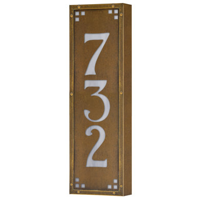 Plaque d'adresse murale personnalisable 12 V pour 3 numéros