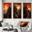 «Castles Sunset Silhouette», 3 pièces-52253828-52253835