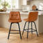 Tabouret de comptoir pivotant 26 po avec siège en similicuir-1962001918