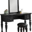 Ensemble coiffeuse avec tabouret et miroir Hanning-2091837528