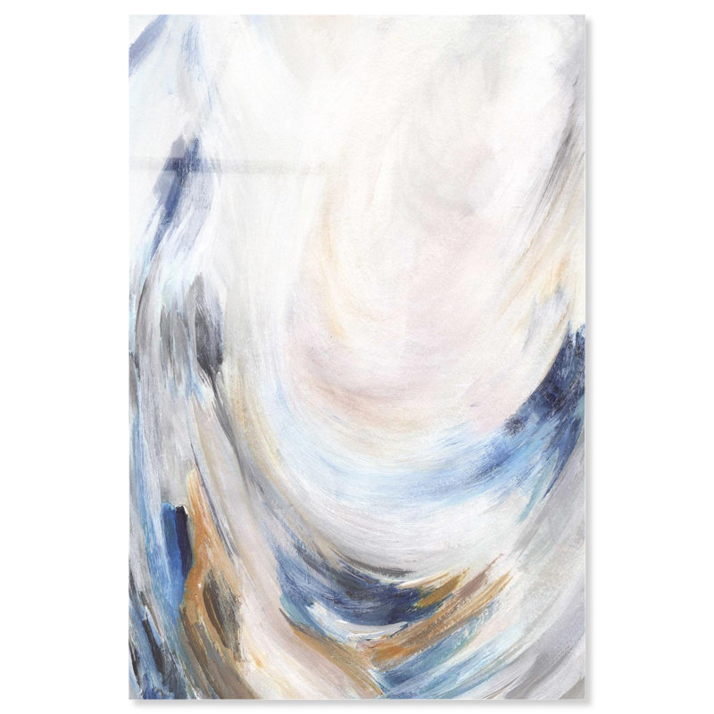 Beige derrière les chutes, reproduction de pastel par Art Remedy, H 45 po x l 30 po
