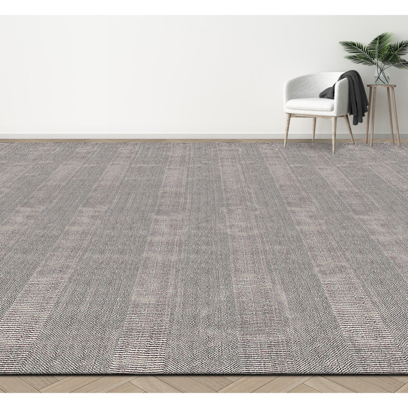 Wool Area Rug in Beige, Rectangle 5'9" x 8'9"