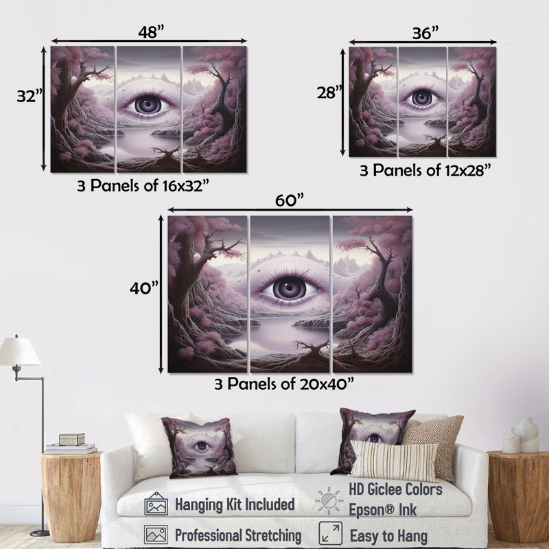 «Minds Eye», ensemble d'art sur toile, H 28 po x l 36 po