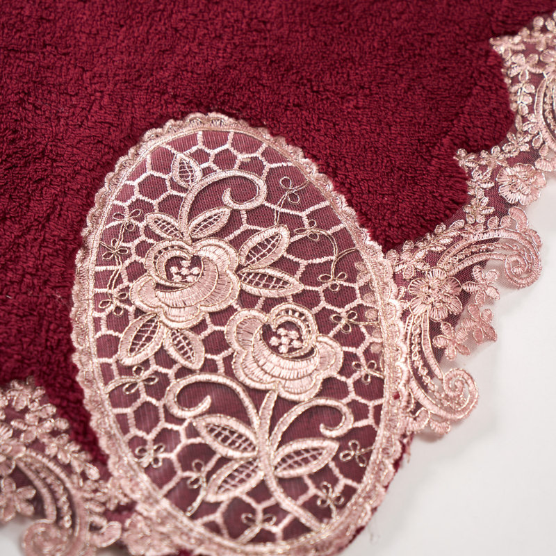 Boerner 2 Piece Bath Mat Set, Claret Red