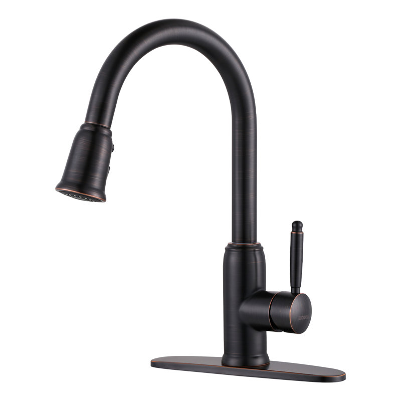 Robinet de cuisine rétractable, Bronze huilé