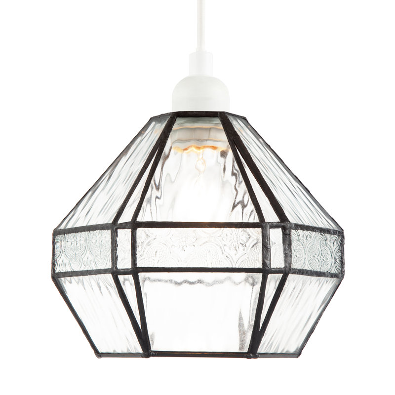 19cm H Glass Novelty Pendant Shade ( No Direct Attachment Method ) in Black