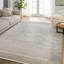 Tapis crème antidérapant tissé à motif numérique crème