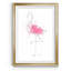 Flamingo Splash II - Art mural grandiose encadré sous verre, grand salon-864148065-864148064