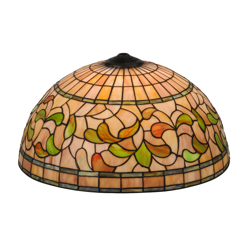 Abat-jour bol en verre 10 "de couleur beige