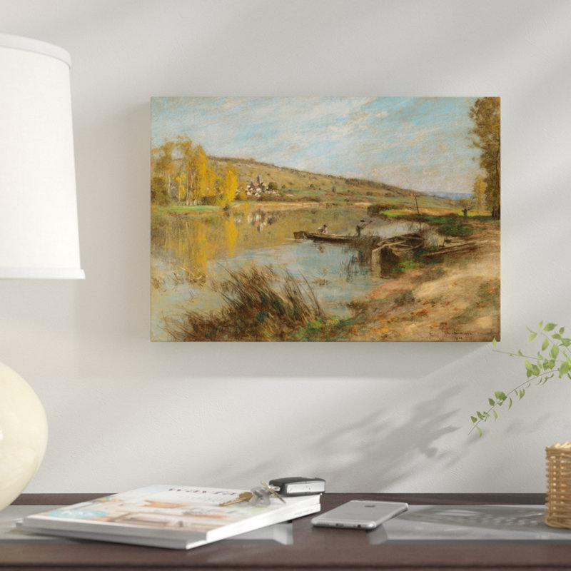 " River Marne At Chart, 1904 ", 11.2" H x 16" W x 1.5" D
