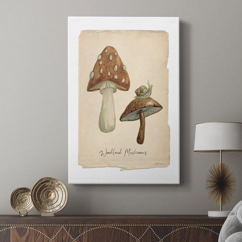 Champignons des bois - Cavas enveloppés de galerie, H 18 po x l 12 po