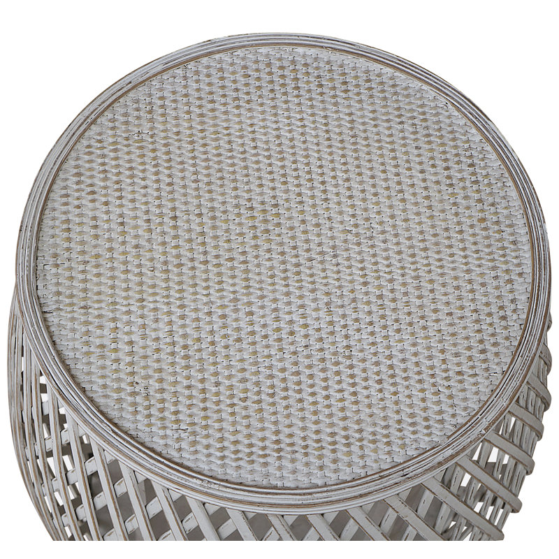 Table de bout Acme, Blanc délavé