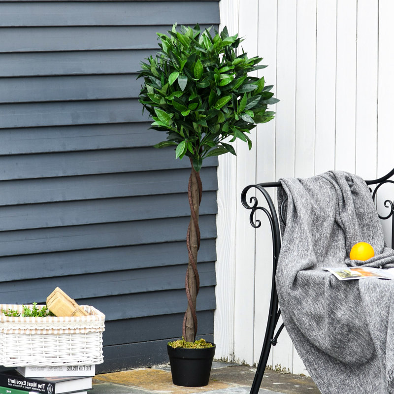 120cm Faux Evergreen Tree in Cement Pot