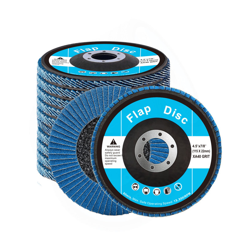 Flap Discs 4-1 / 2 "X 7/8" Disque de ponçage pour meuleuse angulaire 40 grains 10 paquets