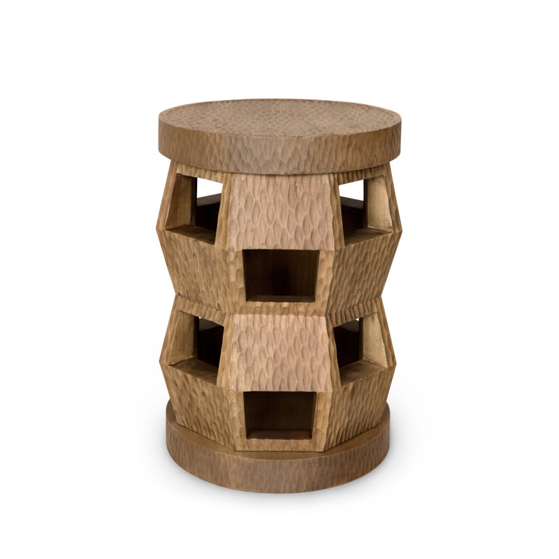 Zanzibar Solid Wood End Table, Driftwood