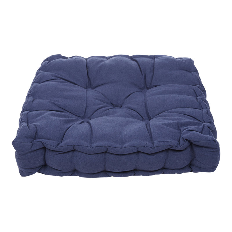 Square Chair Cushion with Handle, Blue