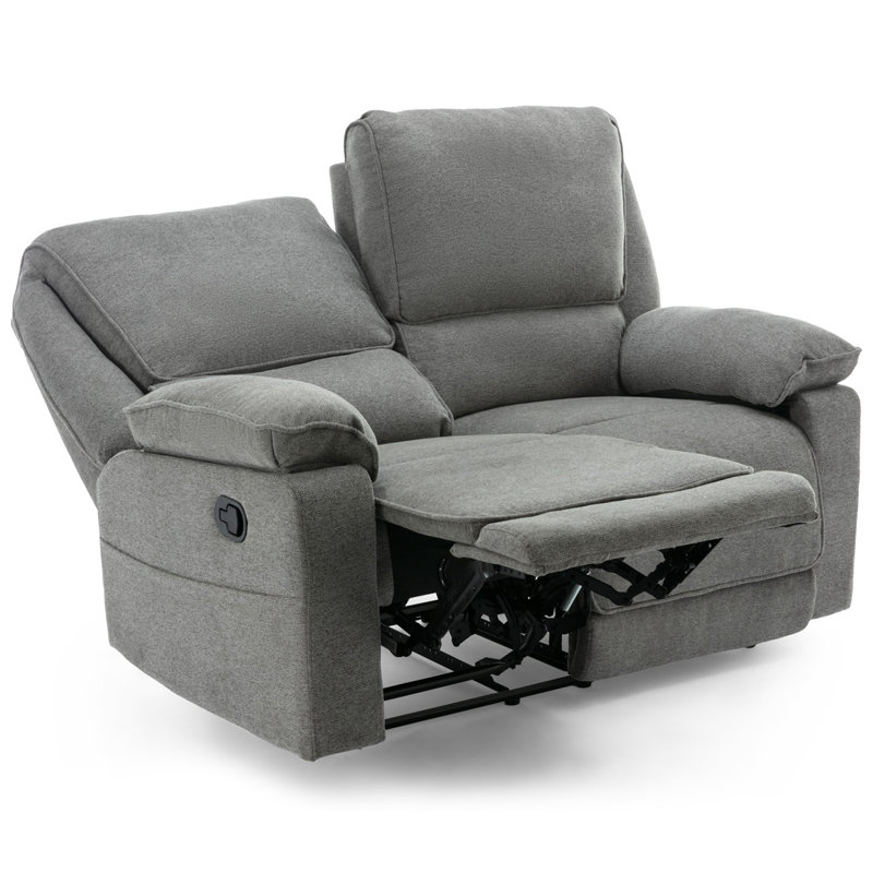 Sydney Latch Recliner 1 and 2 Seater Sofa Set, Grey