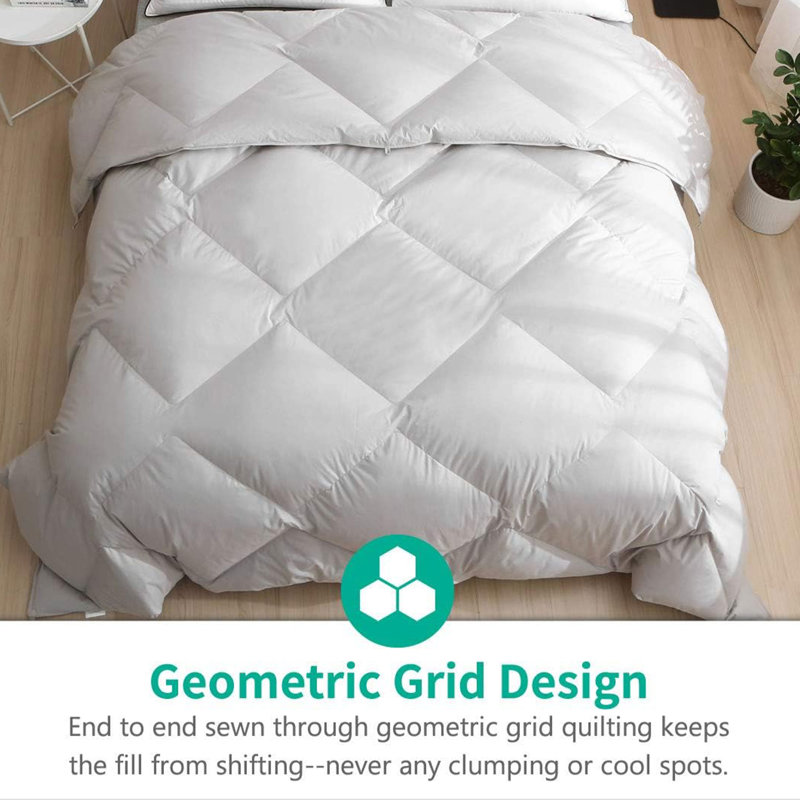 Comforter, California King Down Comforter, Gray