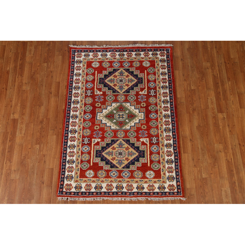One-of-a-Kind New Age Wool Area Rug in, Rectangle 4'0" x 5'9"
