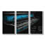 Bleu, noir, piano rétro, musique, ensemble d'art mural-322591498-322591502