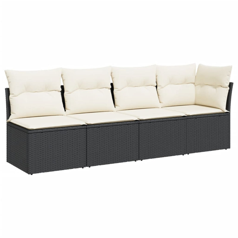 Garden Sofa Black, Cream White