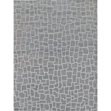 Hand Knotted Geometric Area Rug in Gray/White