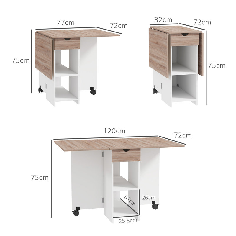 Arnesia Dining Table, Oak/White