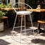 Tabourets de bar à hauteur de comptoir Modern Modern avec structure en métal incurvée et siège rembourré en similicuir-1720828756