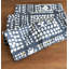 Rideau de douche bleu Shibori