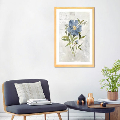 «Blue Linen Peony» par Carol Robinson - reproduction d'art
