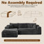 Boneless 106" W Configurable Compression Sectional Sofa With L-Shape Chaise-1676123739-1676124069
