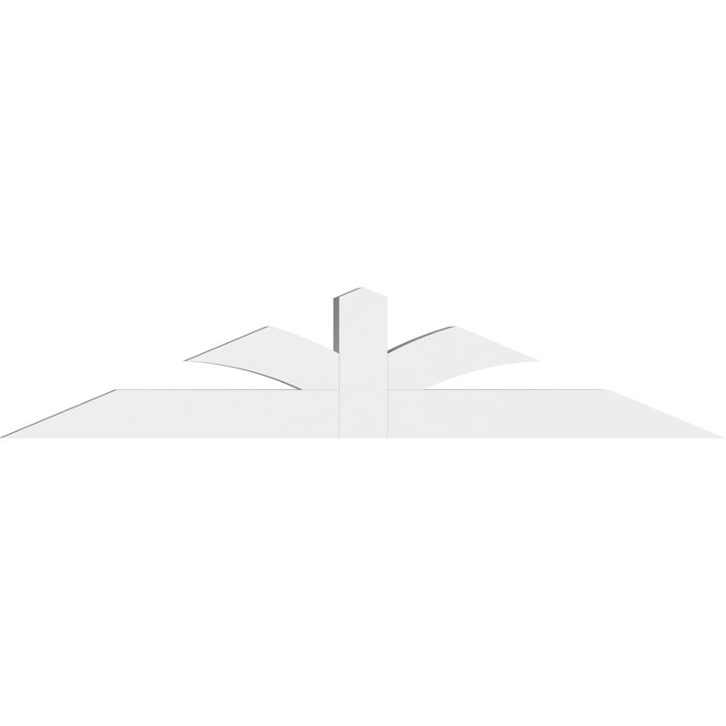 Support pour pignon en PVC de qualité architecturale Richland, H 12,5 po x l 60 po (pas: 5/12), P 4 po x F 4 po