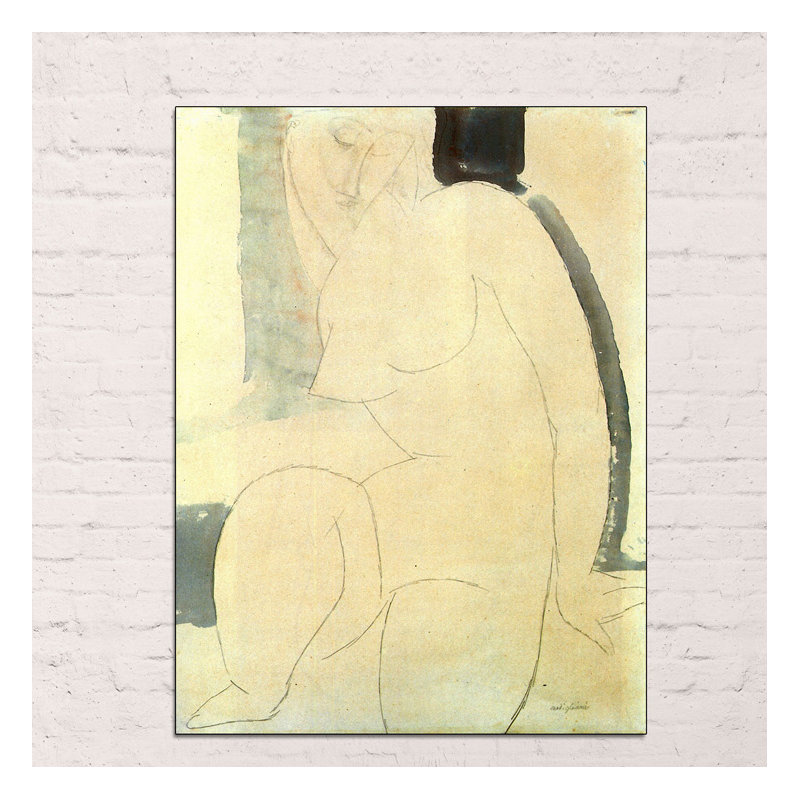 Modigliani Amedeo - Wrapped Canvas Print, 120cm H x 90cm W x 1.8cm D