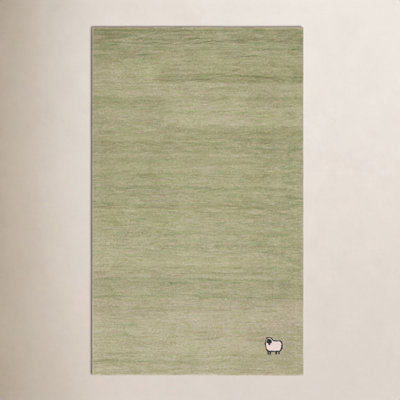 Racheal Light Green Hand-Tufted Wool Rug