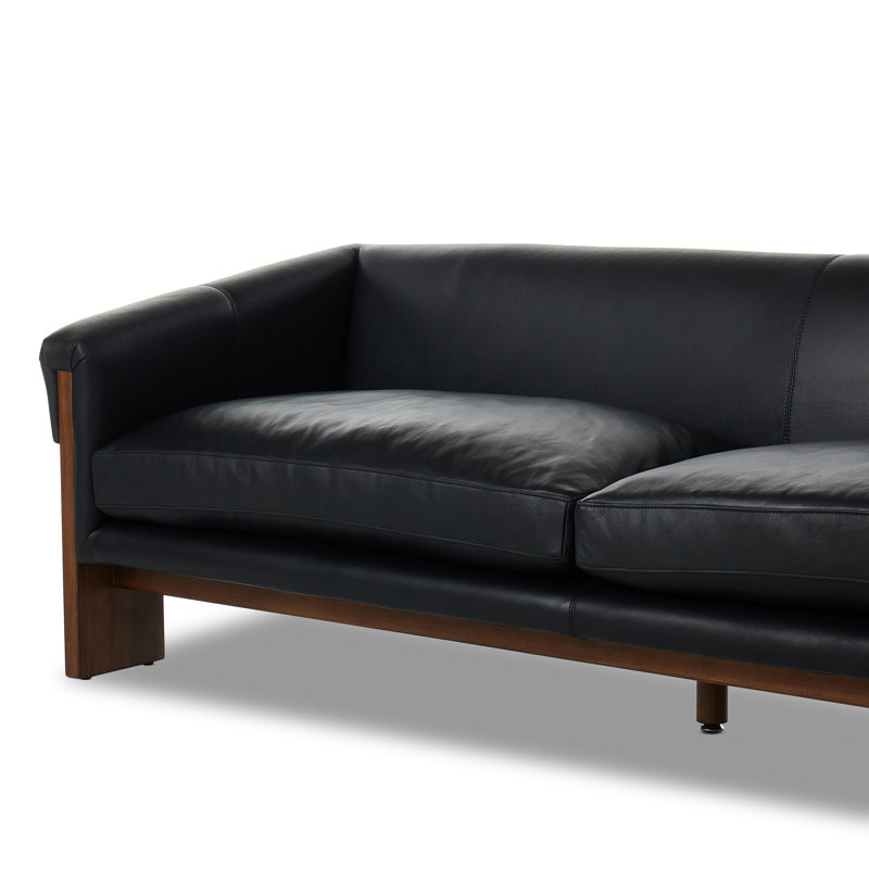 Cairo 90.5" Upholstered Sofa, Palermo Cognac Top Grain Leather