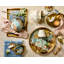 Wild Rose Enamel & Rattan Round Tray-1065368660