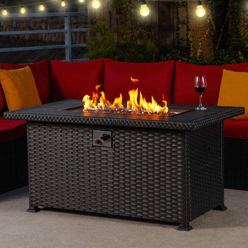 Red Barrel Studio® Alumium Propane Outdoor Fire Pit Table & Reviews ...