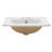 Semi Recessed Bathroom Sink, 20.08 x 18.31 Inch Rectangular White Ceramic Vessel Sink with Overflow and 3 Faucet Holes, Drop in Modern Lavatory Vanity Bath Wash Bowl Basin Rectangle Small Space