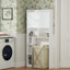 Armoire de rangement avec tablette réglable, portes doubles et tablettes ouvertes