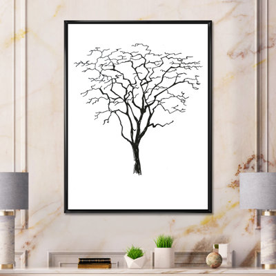 Black And White Graphics Trees - Floral Wall Art
