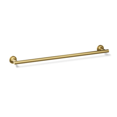 Purist Wall Mounted Round Towel Bar, Metal Wall-Mounted Towel Holder
