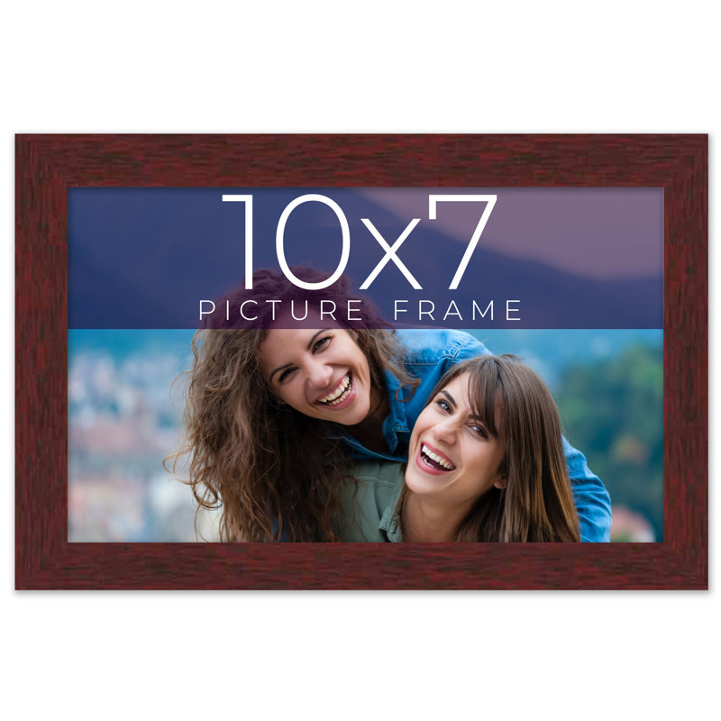 Cadre photo en bois massif Plassie, Brun foncé, L 10 po x H 7 po