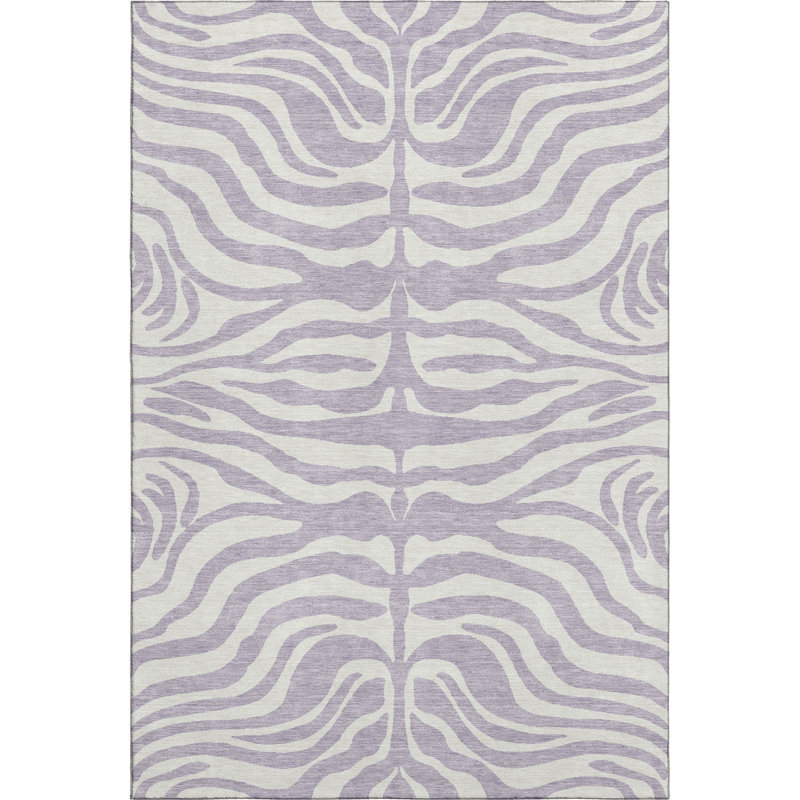 Premium Machine Washable Kian AMF1042 Animal Print Rug, Rectangle 3' x 5'