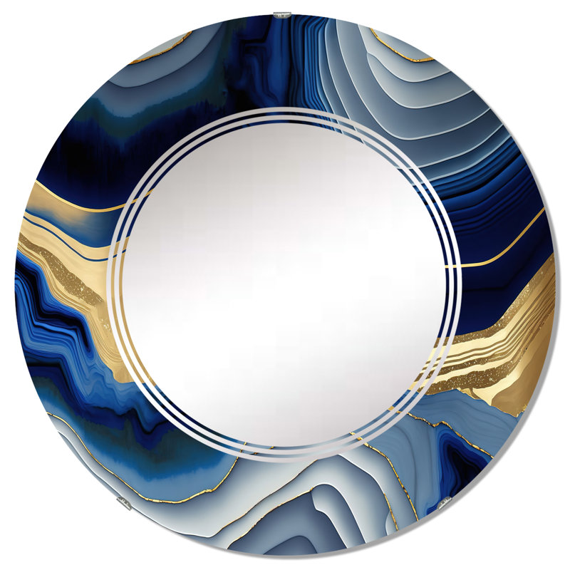 Miroir mural abstrait Rachayl, 32 po x 32 po