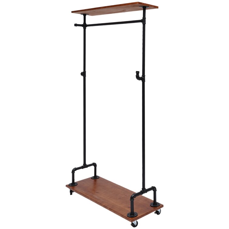 Dominus 39.37'' Rolling Clothes Rack