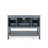 48" Gray Bathroom Vanity Cabinet Without Countertop