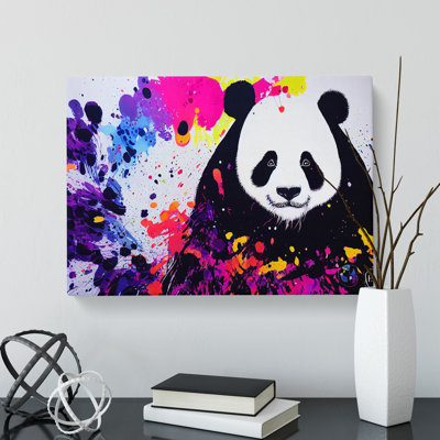 Panda Splash Vol.2 Abstract - Wrapped Canvas